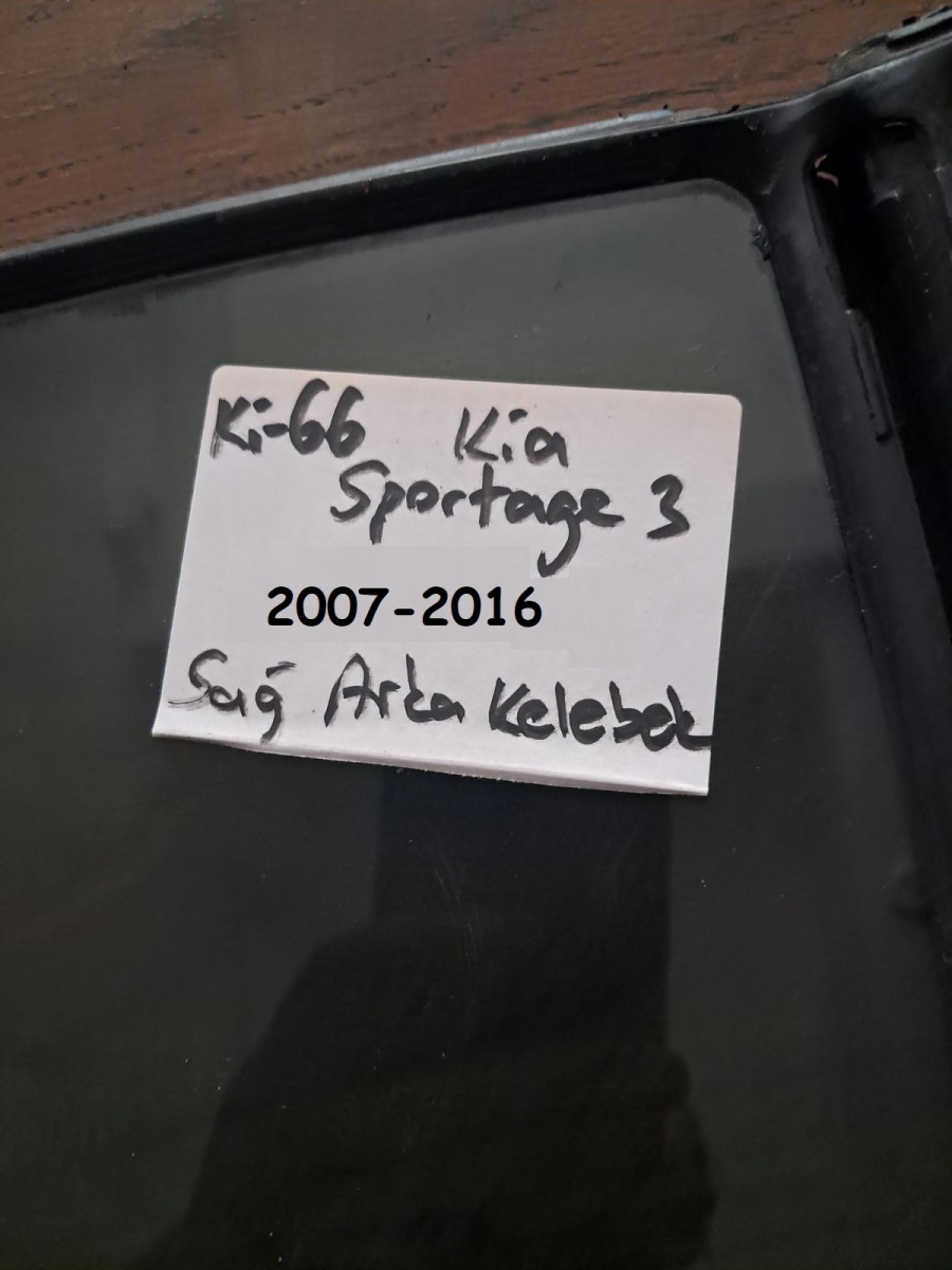 Kia 	Sportage	Sağ Arka Kelebek Camı	2006-2015	(Stok Kodu:	Ki-66)