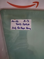 Audi	A-3 	Sağ Ön Kapı Camı	2013-2020 	(Stok Kodu:	Au-64)
