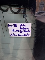 Audi	A-4	Arka Cam Rzt.	2008-2015	(Stok Kodu:	Au-58)