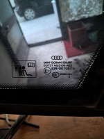 Audi	A-4	Sağ Arka Kelebek Camı 	2015-	(Stok Kodu:	Au-47)