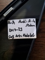 Audi	A-4	Sağ Arka Kelebek Camı 	2017-2023	(Stok Kodu:	Au-34)