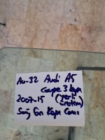 Audi	A-5 Coupe (3 Kapı)	Sağ Ön Kapı Camı	2007-2015	(Stok Kodu:	Au-32)