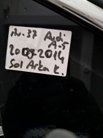 Audi	A-5	Sol Arka Kelebek Camı 	2009-2014	(Stok Kodu:	Au-37)