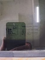 Audi	A 6	Sağ Arka Kelebek Camı 	2020-	(Stok Kodu:	A-18)