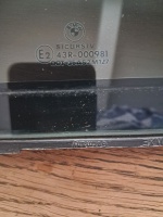 BMW	F-30 / F-80	2012-2019	Sol Arka Kelebek Camı 	(Stok Kodu:	Bm-20)