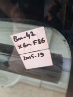 BMW F-86 2005-2019 Ön Cam (Stok Kodu: Bm-42)