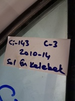 Citroen C-3 2010-2014 Sol Ön Kelebek Camı (Stok Kodu: Ci-143)