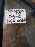Citroen 	C-3 	Sağ Ön Kelebek Camı	2009-2013	(Stok Kodu:	Ci-83)