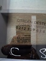 Citroen 	C-3 	Sol Arka Yan Sabit Camı	2011-2018	(Stok Kodu:	Ci-94)