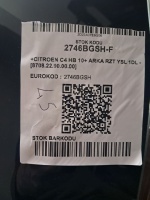 Citroen C-4 HB 2010-2026 Arka Cam (Stok Kodu: Ci-147)