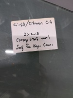Citroen C-4 Sağ Ön Kapı Camı 2010-2018 (Stok Kodu: Ci-49)