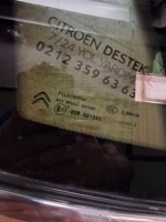Citroen C-4 Sol Arka Yan Sabit Kelebek Cam 2010 (Stok Kodu:Ci-5)