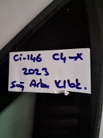 Citroen C4X 2023- Sağ Arka Kelebek Camı (Stok Kodu: Ci-146)