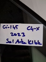 Citroen C4X 2023- Sol Arka Kelebek Camı (Stok Kodu: Ci-145)