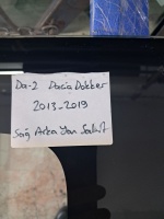 Dacia	Dokker	Sağ Arka Yan Sabit	2013-2019	(Stok Kodu:	Da-2)