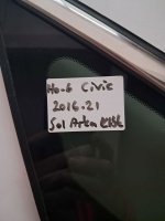 Honda	Civic	Sol Arka Kelebek Camı	2016-2021	(Stok Kodu:	Ho-6)