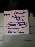 Hyundai Accent 2000-2006 Arka Cam (Stok Kodu: Hy-4)