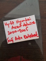 Hyundai	Accent Admire	2000-2005	Sağ Arka Kelebek Camı	(Stok Kodu:	Hy-67)