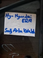 Hyundai 	 Era		Sağ Arka Kelebek Camı	(Stok Kodu:	Hy-89)
