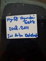 Hyundai   Getz	2002-2011	Sol Arka Kelebek Camı	(Stok Kodu:	Hy-58)