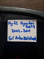Hyundai	Getz	2002-2011	Sol Arka Kelebek Camı	(Stok Kodu:	Hy-62)