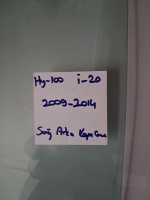 Hyundai i-20 2009-2014 Sağ Arka Kapı Cam (Stok Kodu: Hy-100)