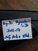 Hyundai 	i-30	2012-2017	Sağ Arka Kelebek Camı	(Stok Kodu:	Hy-30)