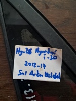 Hyundai 	i-30	2012-2017	Sol Arka Kelebek Camı	(Stok Kodu:	Hy-26)