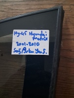 Hyundai	  Matrix	2001-2010	Sağ Arka Kelebek Camı	(Stok Kodu:	Hy-45)