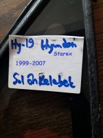 Hyundai 	Starex	1999-2007	Sol Ön Kelebek Camı	(Stok Kodu:	Hy-19)