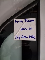 Hyundai Tucson 2004-2010 Sağ Arka Kelebek Camı (Stok Kodu: Hy-104)
