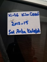 Kia 	Ceed	Sol Arka Kelebek Camı	2012-2015	(Stok Kodu:	Ki-26)
