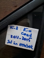 Kia 	Ceed 	Sol Ön Kelebek Camı	2012-2015	(Stok Kodu:	Ki-8)