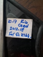 Kia 	Ceed 	Sol Ön Kelebek Camı	2012-2018	(Stok Kodu:	Ki-17)