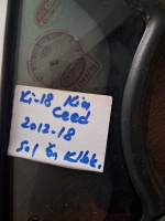 Kia 	Ceed 	Sol Ön Kelebek Camı	2012-2018	(Stok Kodu:	Ki-18)