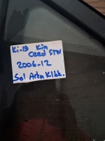 Kia 	Ceed STW	Sol Arka Kelebek Camı	2006-2012	(Stok Kodu:	Ki-19)