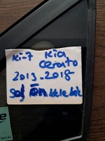 Kia 	Cerato	Sol Ön Kelebek Camı	2013-2018	(Stok Kodu:	Ki-7)