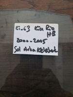 Kia 	Rio HB	Sol Arka Kelebek Camı	2000-2005	(Stok Kodu:	Ki-63)