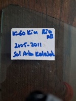 Kia 	Rio HB	Sol Arka Kelebek Camı	2005-2011	(Stok Kodu:	Ki-60)