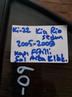 Kia 	Rio	Sol Arka Kelebek Camı	2005-2009	(Stok Kodu:	Ki-22)