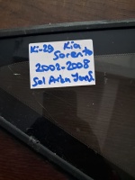 Kia 	Sorento	Sol Arka Kelebek Camı	2002-2008	(Stok Kodu:	Ki-29)