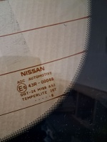 Nissan	Qashqai	Arka Cam 	2007-2013	(Stok Kodu:	Ni-8)