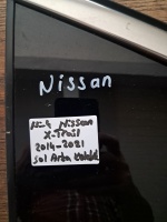 Nissan	X-Trail	Sol Arka Yan Sabit Camı	2014-2021	(Stok Kodu:	Ni-4)