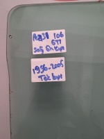 Peugeot 106 GTI Sağ Ön Kapı Camı 1996-2005 (Stok Kodu: Pe-231)