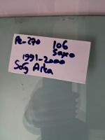 Peugeot 106 -Saxo 1991-2000 Sağ Arka Kapı Camı (Stok Kodu: Pe-270)