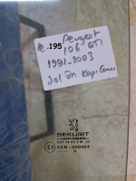 Peugeot 106 Sol Ön Kapı Camı 1991-2003 (Stok Kodu: Pe-195)