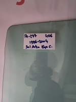 Peugeot 406  1996-2004 Sol Arka Kapı Camı (Stok Kodu: Pe-277)