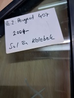 Peugeot 407 Sol Ön Kelebek Camı 2004- (Stok Kodu: Pe-2)