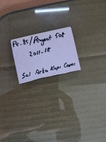 Peugeot	508	Sol Arka Kapı Camı 2011-2018 (Stok Kodu:	Pe-85)