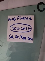 Renault Fluence 2011-2017 Sol Ön Kapı Camı (Stok Kodu: Re-103)